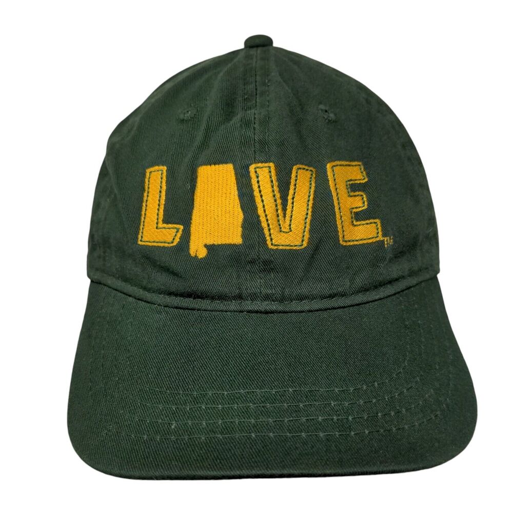 Game Day Slideback Hat Green One Size Adjustable Embroidered 6 Panel
